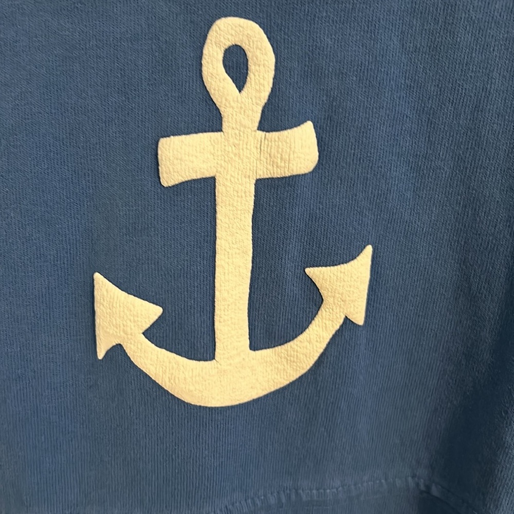 Spirit Jersey Maine Girl dropped shoulder long sleeve Blue Jersey Sweater size S - Picture 4 of 11